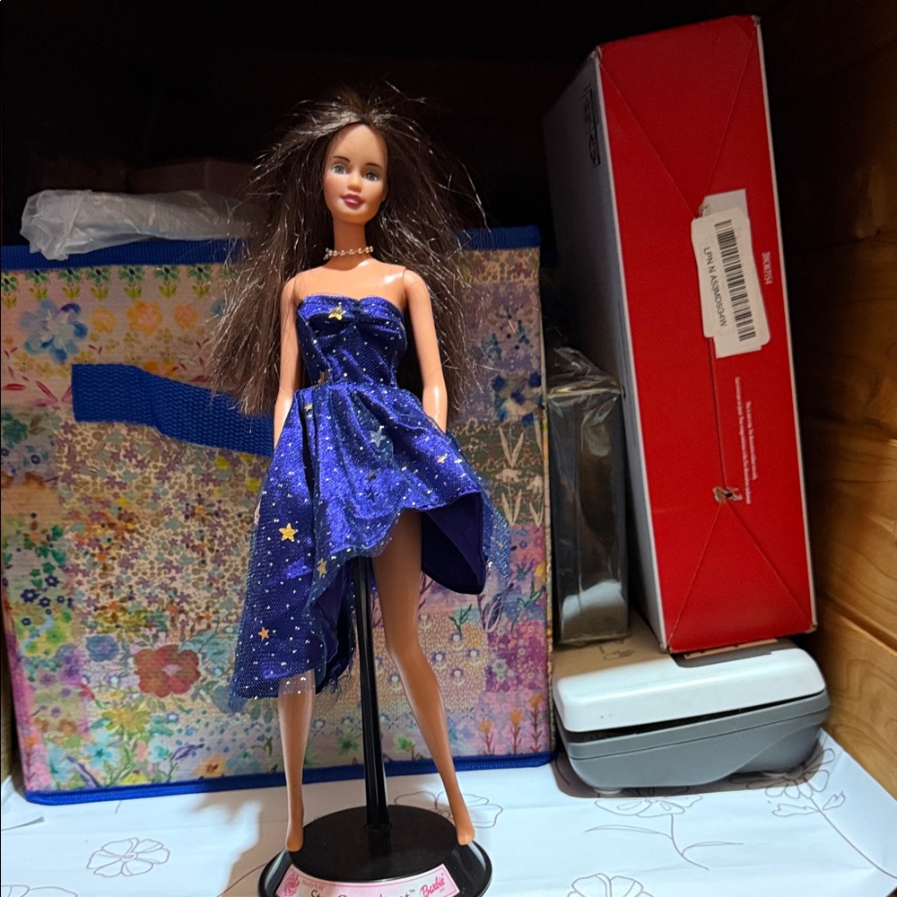 Barbie Doll in Sparkling Blue Dress